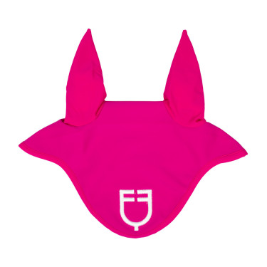 Touca anti-moscas em tecido técnico com logotipo Equestro Fúcsia / branco Rosa
