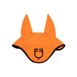 Touca anti-moscas em tecido perfurado com logotipo Black Line Edition Equestro Laranja