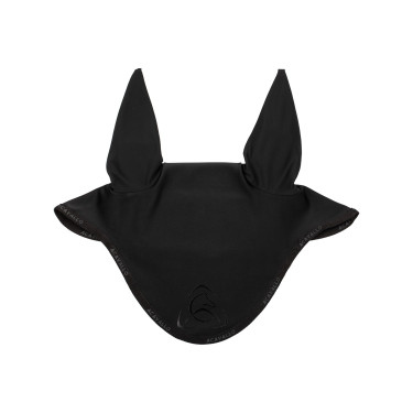 Touca anti-moscas em lycra com logotipo em silicone Acavallo Preto / preto