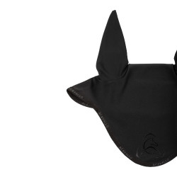 Touca anti-moscas em lycra com logotipo em silicone Acavallo Preto / preto Touca anti-moscas em lycra com logotipo em silicone Acavallo Preto / preto