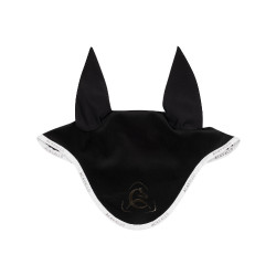 Touca anti-moscas em lycra com logotipo em silicone Acavallo Preto / branco