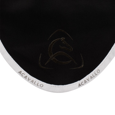 Touca anti-moscas em lycra com logotipo em silicone Acavallo Preto / branco Touca anti-moscas em lycra com logotipo em silicone Acavallo Preto / branco
