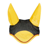 Touca anti-moscas em algodão e microfibra Equestro Preto / vermelho / amarelo Touca anti-moscas em algodão e microfibra Equestro Preto / vermelho / amarelo