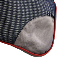 Touca anti-moscas em algodão e microfibra Equestro Preto / vermelho / amarelo Touca anti-moscas em algodão e microfibra Equestro Preto / vermelho / amarelo