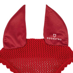 Touca anti-moscas de algodão com orelhas elásticas Equestro Vermelho