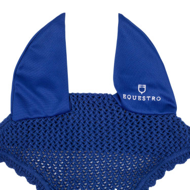 Touca anti-moscas de algodão com orelhas elásticas Equestro Azul royal