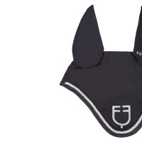 Touca anti-moscas em algodão com logotipo central New Style Equestro Preto Touca anti-moscas em algodão com logotipo central New Style Equestro Preto