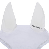 Touca anti-moscas em algodão com logotipo central New Style Equestro Branco