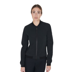 Blusão feminino em tecido técnico Equestro Preto