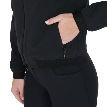 Blusão feminino em tecido técnico Equestro Preto