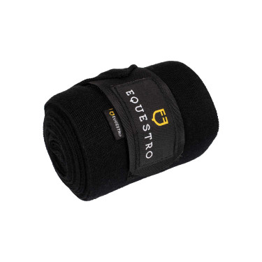 Bandagens de repouso em lã, conjunto com 4, Equestro Preto