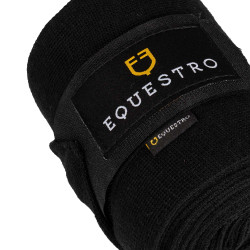 Bandagens de repouso em lã, conjunto com 4, Equestro Preto