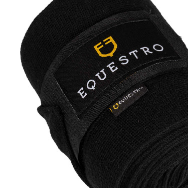 Bandagens de repouso em lã, conjunto com 4, Equestro Preto