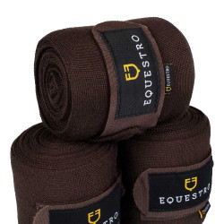 Bandagens de repouso em lã, conjunto com 4, Equestro Castanho