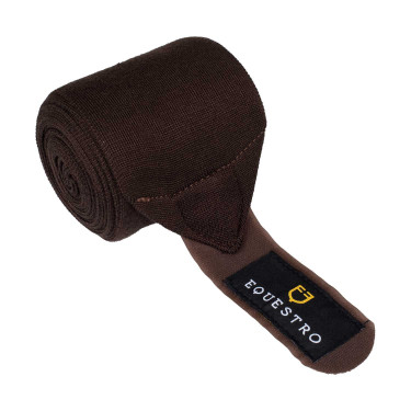 Bandagens de repouso em lã, conjunto com 4, Equestro Castanho