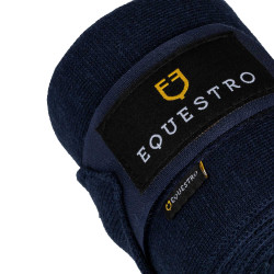Bandagens de repouso em lã, conjunto com 4, Equestro Marinho Azul-marinho