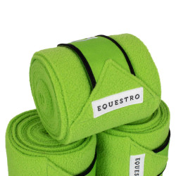 Bandagens de polo respiráveis pônei Trim em conjunto de 4 Equestro Limão / preto Amarelo