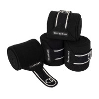 Bandas de polo para pony con logo bordado Diamond en juego de 4 Equestro Preto