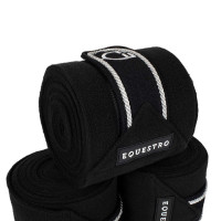 Bandas de polo para pony con logo bordado Diamond en juego de 4 Equestro Branco