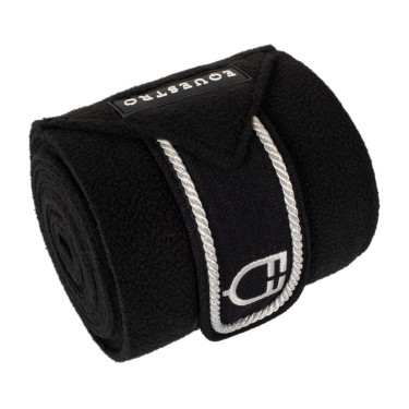 Bandas de polo para pony con logo bordado Diamond en juego de 4 Equestro Preto
