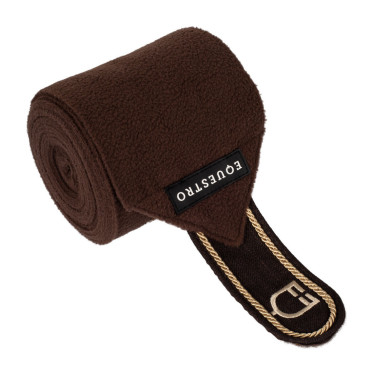 Bandas de polo para pony con logo bordado Diamond en juego de 4 Equestro Castanho