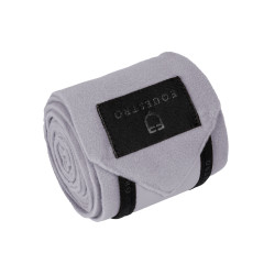 Bandagens de polo em conjunto de 4 Equestro Cinza / preto Cinzento