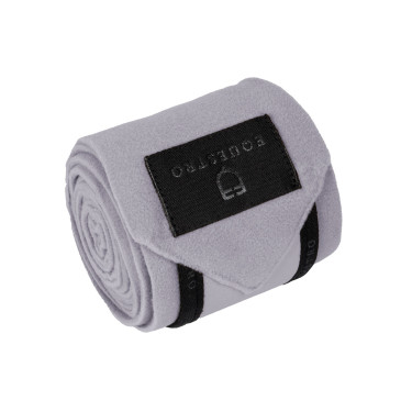 Bandagens de polo em conjunto de 4 Equestro Cinza / preto Cinzento