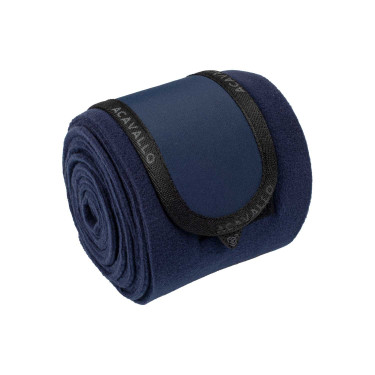 Bandagens de polo anti-pilling com fecho de velcro Acavallo, conjunto com 4 unidades Azul profundo / preto Azul-marinho Bandagens de polo anti-pilling com fecho de velcro Acavallo, conjunto com 4 unidades Azul profundo / preto Azul-marinho