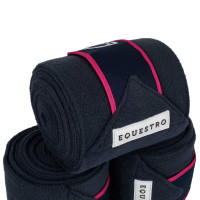 Bandagens de polo com fecho de velcro Trim em conjunto de 4 Equestro Limão / preto Amarelo