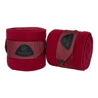 Bandas de exercício em lã polar com fecho de velcro Acavallo, conjunto de 2 Bordéus Bordô Bandas de exercício em lã polar com fecho de velcro Acavallo, conjunto de 2 Bordéus Bordô