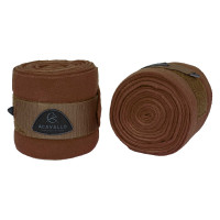 Bandas de exercício em lã polar com fecho de velcro Acavallo, conjunto de 2 Castanho