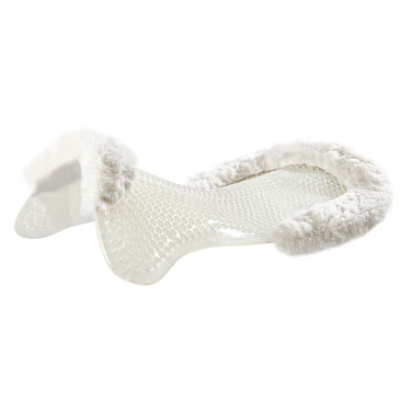 Amortecedor terapêutico em gel com elevação frontal em lã ecológica Acavallo Transparente / natural Amortecedor terapêutico em gel com elevação frontal em lã ecológica Acavallo Transparente / natural