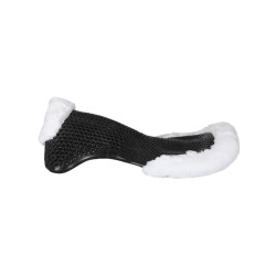 Amortecedor terapêutico em gel com elevação frontal em lã ecológica Acavallo Preto / branco Amortecedor terapêutico em gel com elevação frontal em lã ecológica Acavallo Preto / branco