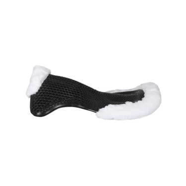 Amortecedor terapêutico em gel com elevação frontal em lã ecológica Acavallo Preto / branco Amortecedor terapêutico em gel com elevação frontal em lã ecológica Acavallo Preto / branco