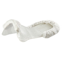 Amortecedor terapêutico em gel com elevação traseira em lã ecológica Acavallo Transparente / branco Amortecedor terapêutico em gel com elevação traseira em lã ecológica Acavallo Transparente / branco