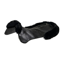 Amortecedor terapêutico em gel com elevação traseira em lã ecológica Acavallo Preto / preto Amortecedor terapêutico em gel com elevação traseira em lã ecológica Acavallo Preto / preto