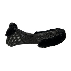 Amortecedor terapêutico em gel com elevação traseira em lã ecológica Acavallo Preto / preto Amortecedor terapêutico em gel com elevação traseira em lã ecológica Acavallo Preto / preto