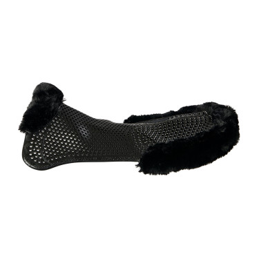 Amortecedor terapêutico em gel com elevação traseira em lã ecológica Acavallo Preto / preto Amortecedor terapêutico em gel com elevação traseira em lã ecológica Acavallo Preto / preto