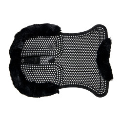 Amortecedor terapêutico em gel com elevação traseira em lã ecológica Acavallo Preto / preto Amortecedor terapêutico em gel com elevação traseira em lã ecológica Acavallo Preto / preto