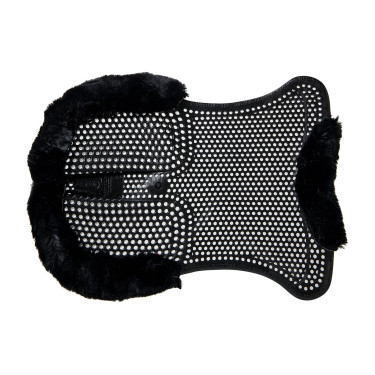 Amortecedor terapêutico em gel com elevação traseira em lã ecológica Acavallo Preto / preto Amortecedor terapêutico em gel com elevação traseira em lã ecológica Acavallo Preto / preto