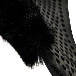 Amortecedor terapêutico em gel com elevação traseira em lã ecológica Acavallo Preto / preto Amortecedor terapêutico em gel com elevação traseira em lã ecológica Acavallo Preto / preto