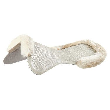 Amortecedor terapêutico em gel recortado com borda em lã de carneiro com Dri-Lex Acavallo Transparente / natural Amortecedor terapêutico em gel recortado com borda em lã de carneiro com Dri-Lex Acavallo Transparente / natural