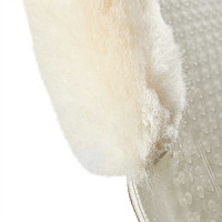 Amortecedor terapêutico em gel recortado com borda em lã de carneiro com Dri-Lex Acavallo Transparente / natural
