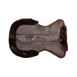 Amortecedor terapêutico em gel recortado em lã ecológica Acavallo Castanho / castanho