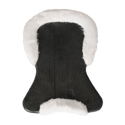 Amortecedor terapêutico em gel recortado em lã ecológica Acavallo Preto / branco