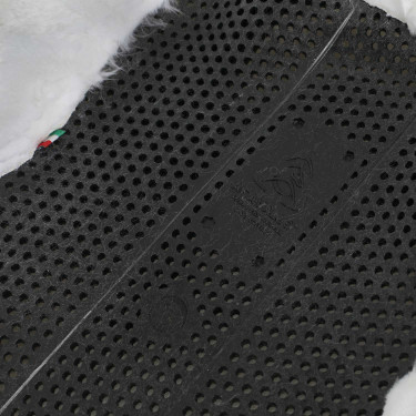 Amortecedor terapêutico em gel recortado em lã ecológica Acavallo Preto / branco