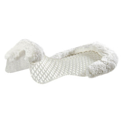 Amortecedor respirável em gel com recorte em lã de carneiro Acavallo Transparente / branco Amortecedor respirável em gel com recorte em lã de carneiro Acavallo Transparente / branco