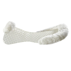 Amortecedor respirável em gel com recorte em lã de carneiro Acavallo Transparente / branco Amortecedor respirável em gel com recorte em lã de carneiro Acavallo Transparente / branco