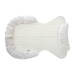Amortecedor respirável em gel com recorte em lã de carneiro Acavallo Transparente / branco Amortecedor respirável em gel com recorte em lã de carneiro Acavallo Transparente / branco