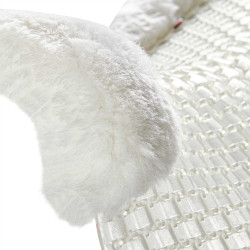Amortecedor respirável em gel com recorte em lã de carneiro Acavallo Transparente / branco Amortecedor respirável em gel com recorte em lã de carneiro Acavallo Transparente / branco